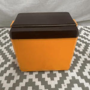 Vintage Orange Coolbox Cooler - Camping Picnic Storage
