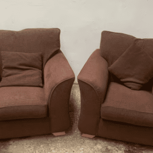 Matching Brown Armchairs