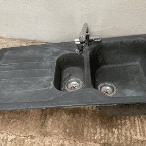 1.5 Bowl Granite Graphite Moulded Sink & Taps
