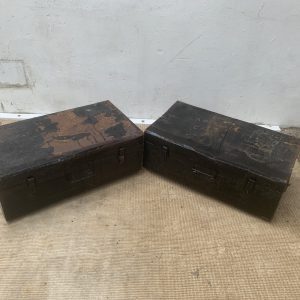 2 x Metal Storage Trunks