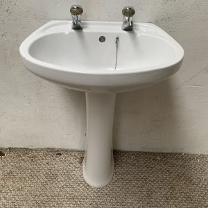 Bathroom Sink, Taps & Pedestal