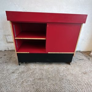 Red Counter Unit on Wheels