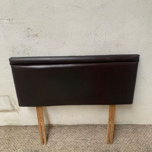 Single Headboard - Dark Brown Faux Leather