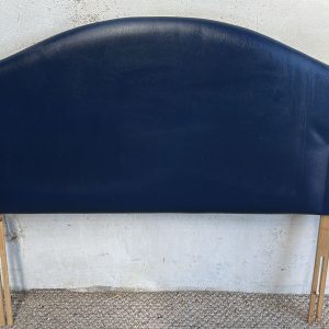 Double Headboard - Blue Faux Leather