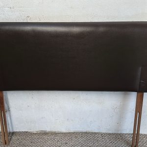 Double Headboard - Dark Brown Faux leather