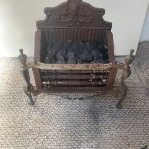 Antique Cast Iron Gas Fire Basket
