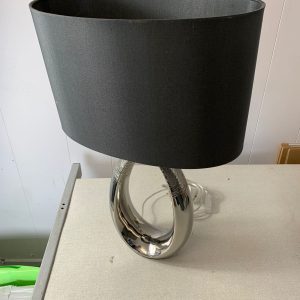 Textured Oval Gunmetal effect Table light
