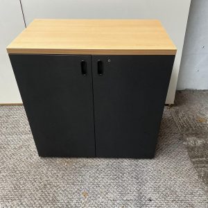 Fantoni Ufficio Two Door Two Shelf Cabinet