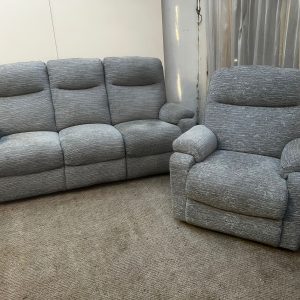 Grey Fabric Suite of Furniture