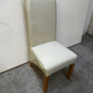 Cream faux leather kitchen/bedroom chair